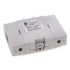 Gray ABB electrical module with two N terminals and a front latch, designed for wiring connections in a control panel.