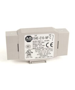 Gray electrical relay module with a front label reading model 194E-E16-NP-C used in electrical panels.