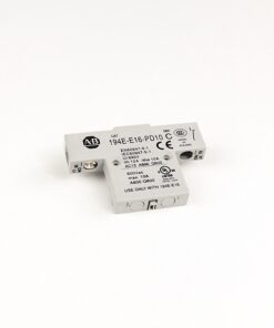 Compact white ABB electrical component with model number 194E-E16-PD10 on a plain background, showing terminal connections and labels.