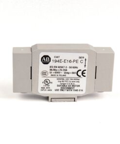 ABB 194E-E16-PE motor disconnect module in gray plastic, with rating labels on front