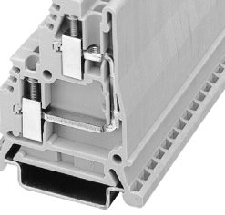 Клеммная колодка IEC Серия-1492 Вт, одноконтурная проходная колодка, 2,5 мм (# 24 AWG - # 12 AWG), Клеммные соединения на общей стороне, серая (стандартная),